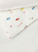 Juego de cama de color crudo con estampado de coche TIPARURVOI / 20EZEN73PLC000