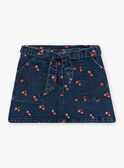 Falda vaquera con estampado bordado para niña CAJETTE / 22E2PF71JUPP274