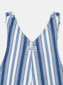 Pantalón largo con peto vaquero azul y blanco con estampado de rayas LADEREK / 24H1BGJ1SALP274