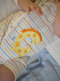 Pelele de rayas de color crudo para bebé niño CEILAN / 22E5BG53GRE001