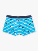 Bañador estilo bóxer de rayas de color azul con estampado de orcas, tiburones y ballenas KLUMUAGE / 24E4PGG2MAI216