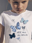 Camiseta de color crudo con motivos de mariposas LEPAPYETTE / 24H2PFJ1TMC001