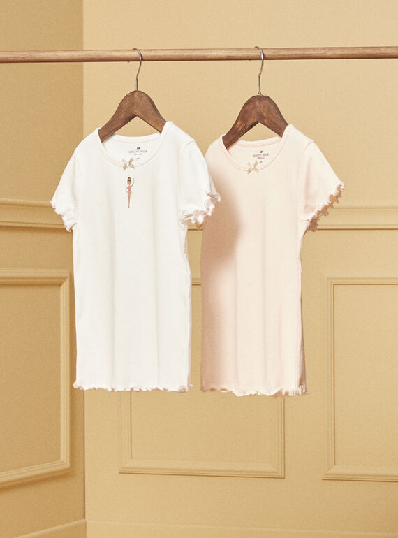 Pack de 2 camisetas de bailarinas LUITOETTE / 24H5PF51HLI801