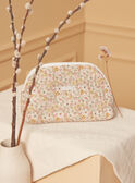 Neceser de color crudo y rosa de popelina con estampado floral LOLA / 24H0AF11ACD001